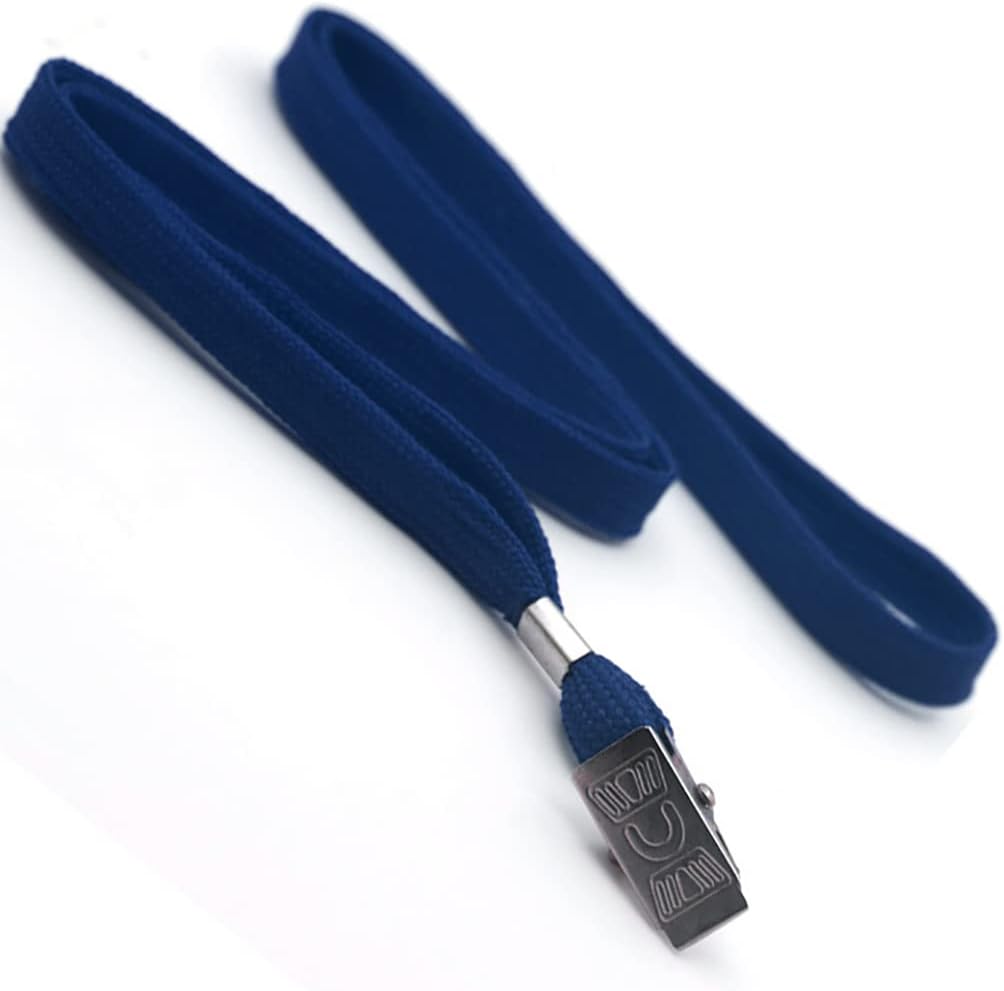 Ollain Badge Lanyards Neck Bulk Cruise Lanyards Lanyard with Clip for ID Card Name Tags Badge Holders (Navy Blue, 100 Pack)