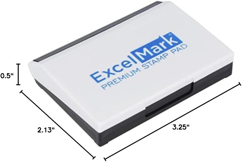 ExcelMark Ink Pad for Rubber Stamps 1-7/8" x 3-1/8"- Blue