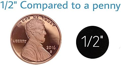 Round Tester Dot Adhesive Stickers, 1/2 Inch Round Labels, 1000 Stickers per Roll, Gold