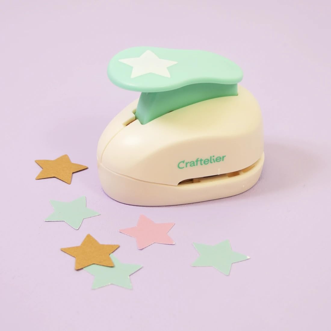 Craftelier - 1 Inch Star Hole Punch with Lever Press ā Star Hole Puncher for Paper Crafts | Punch for Scrapbooking, DIY Cards & Journals | Hole Punch Shapes for Paper & Cardstock.