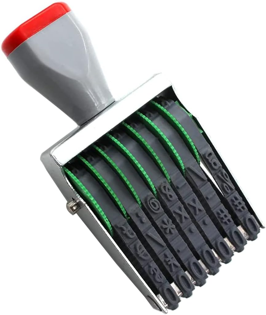 7 Digit Number Stamp Rotating Stamp Rubber Date Office Stamps,Multifunction DIY Scrapbooking Roller Writing Paper Date Number Stamps