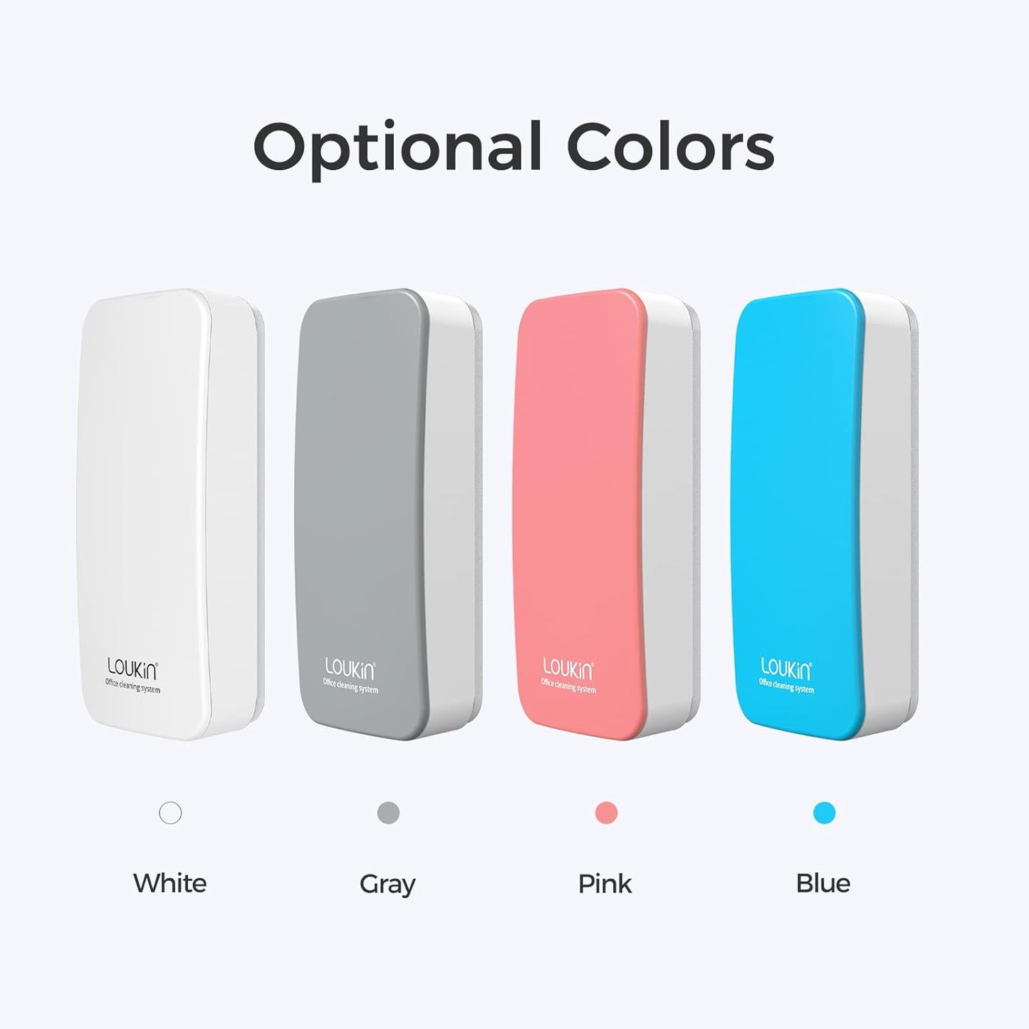 loukin 2 Pack Magnetic Dry Erase Eraser, Whiteboard Eraser, Glass Board Remover, 3.4 fl oz Whiteboard Cleaner * 2 Included, for Classroom, Home and Office Use (Pink)