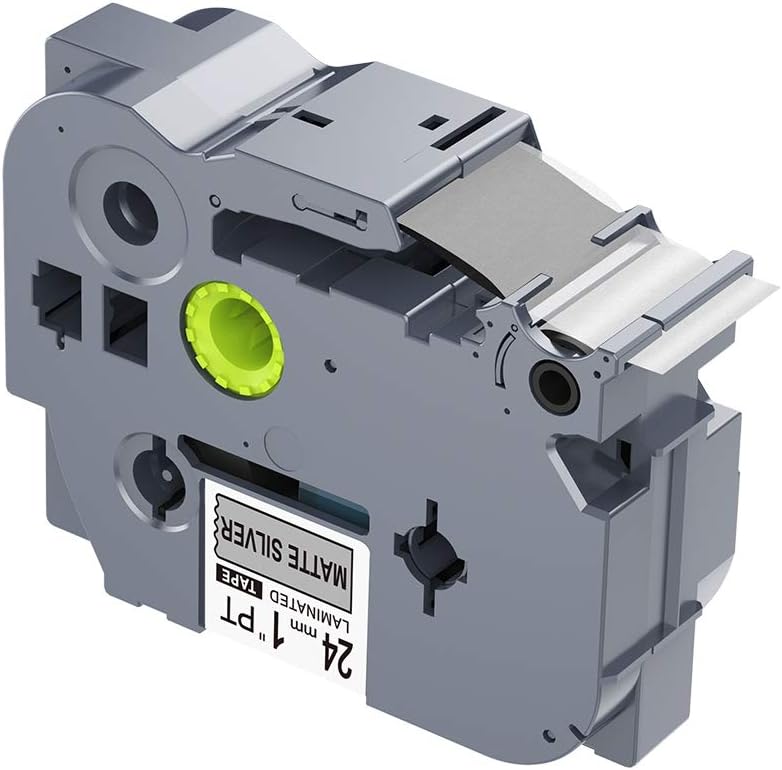 1PK Black on Matt Silver Standard Laminated Label Tape Compatible for Brother P-Touch TZe-M951 TZM951 TZeM951(24mm x 8m)