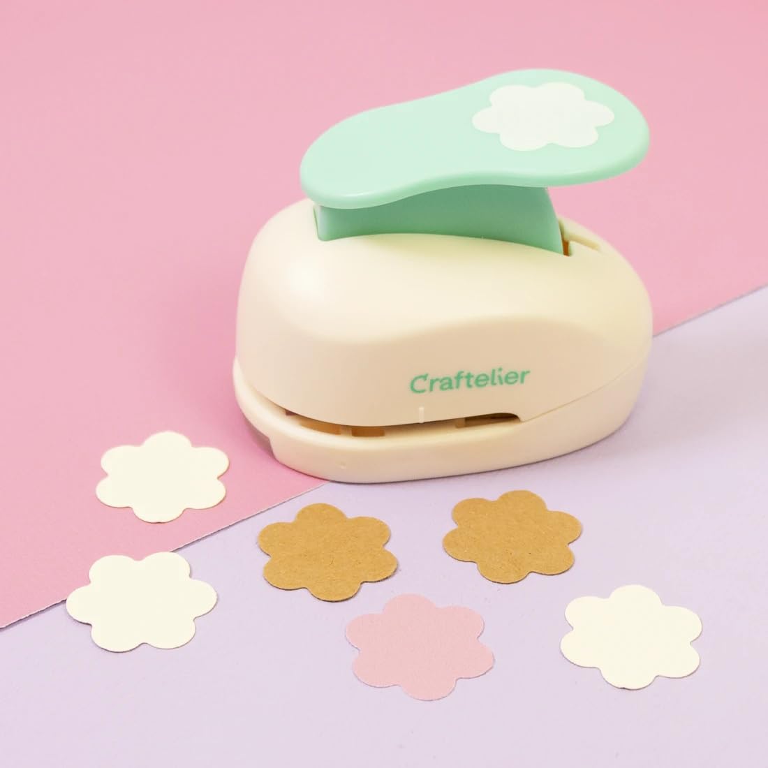 Craftelier - 1 Inch Flower Hole Punch with Lever Press ā Flower Punches for Paper Crafts | Hole Puncher for Crafts, Scrapbooking, DIY Cards & Journals | Hole Punch Shapes for Paper & Cardstock.