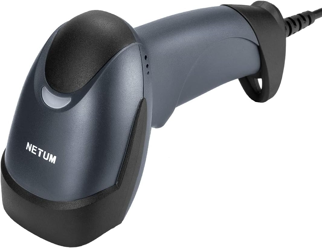 NETUM USB Laser Barcode Scanner, Handheld 1D Wired Bar Code Scanner Scanning UPC EAN Reader Gun Retails for Supermarket, Convenience Store, Warehouse - NT-M1