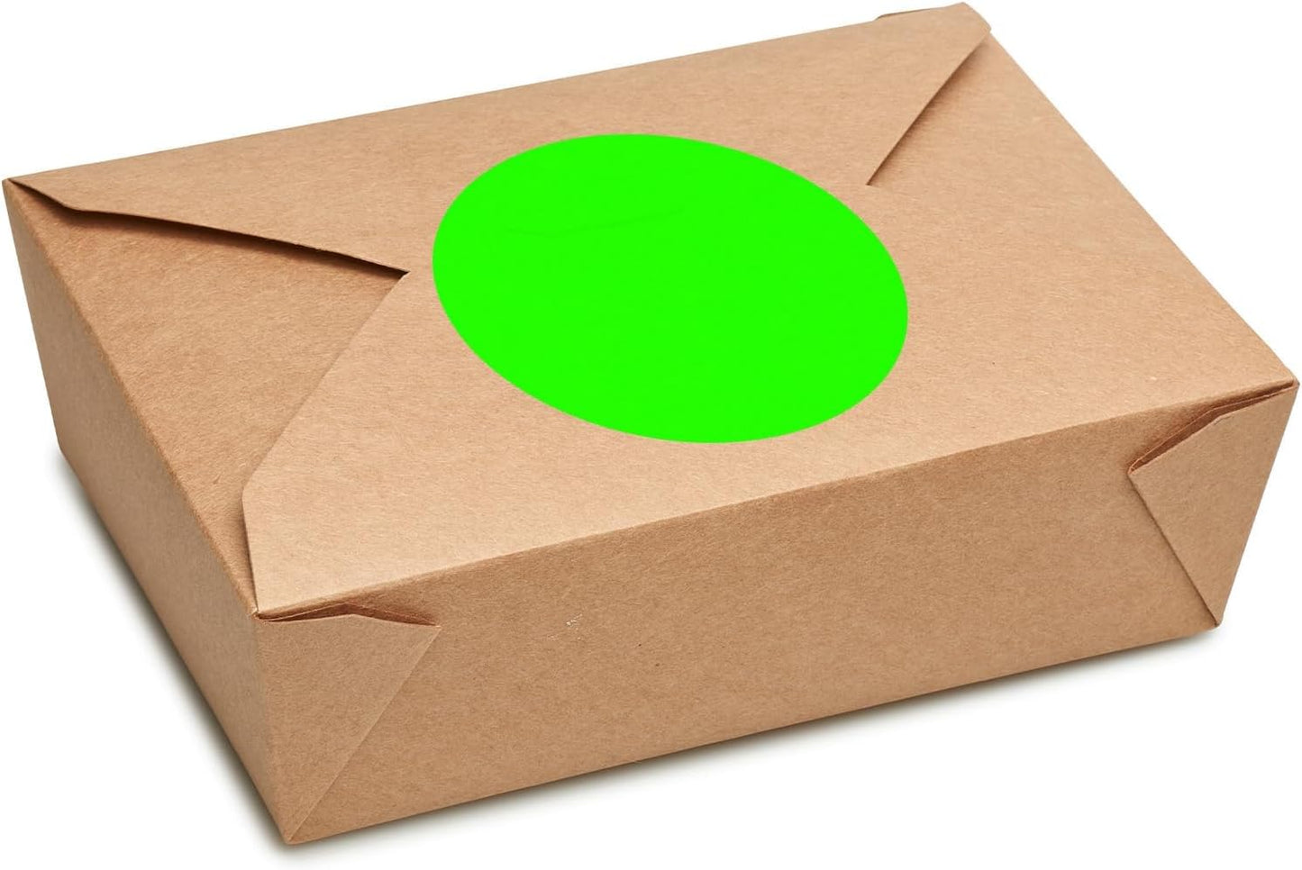 ChromaLabel 3 Inch Circle Sticker Labels, High Visibility Round Colored Stickers, Permanent Adhesive Labels - 500 Sticky Dots per Roll, Fluorescent Red Orange Sticker Dots