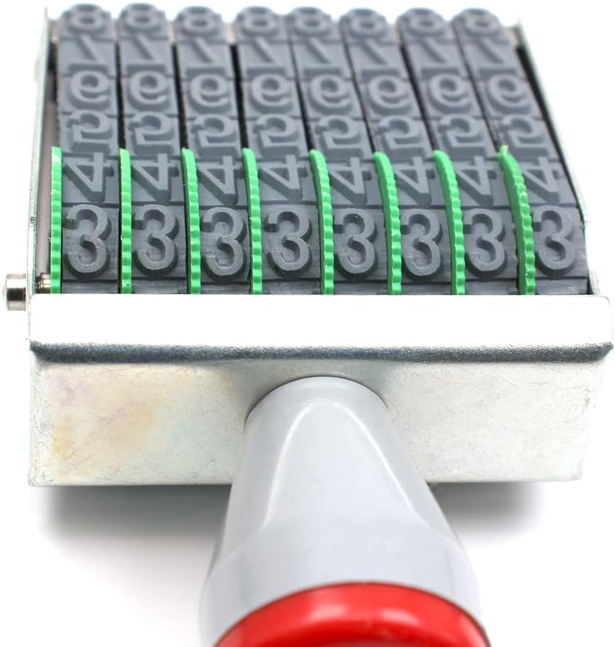 8 Digits Number Stamp Rolling Wheel Office Stamps Personalized Custom Stamps,Multi- Functional Creative Symbol Business Date Stamp