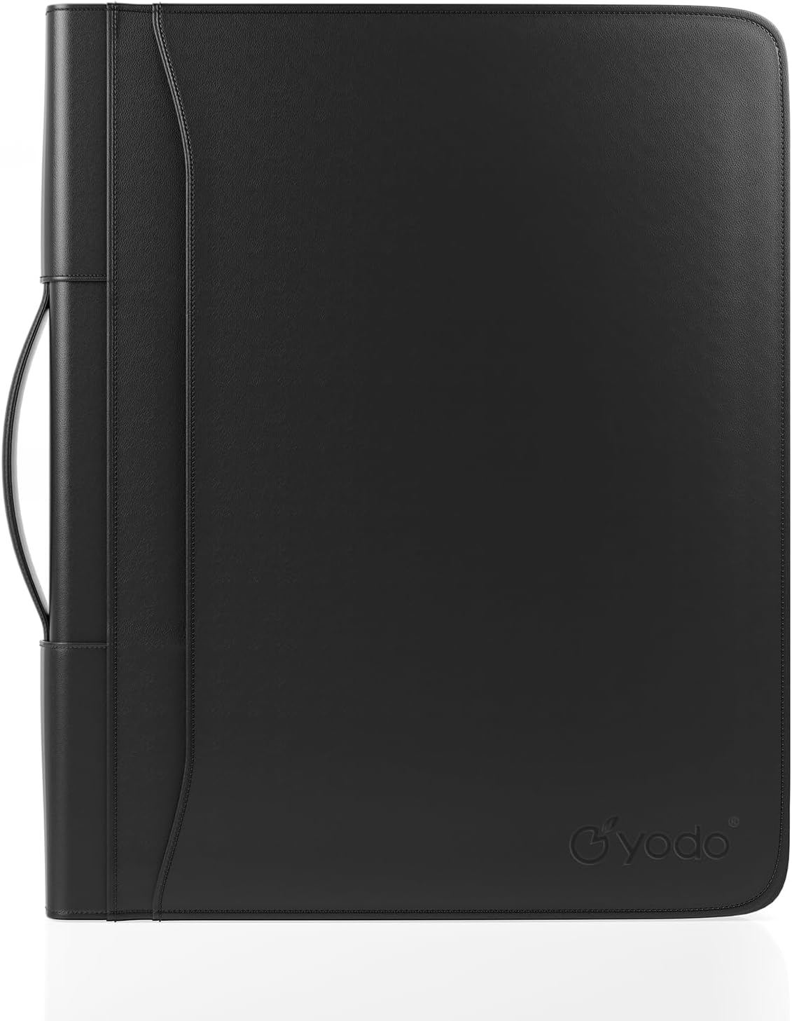 Yodo Zipper Padfolio Portfolio Binder Organizer PU Leather Portfolio for Resume, Legal Documents, Tablet, Business Supplies and Cards,3-Ring Binder with Handle, Notepad Folder for Men & Women