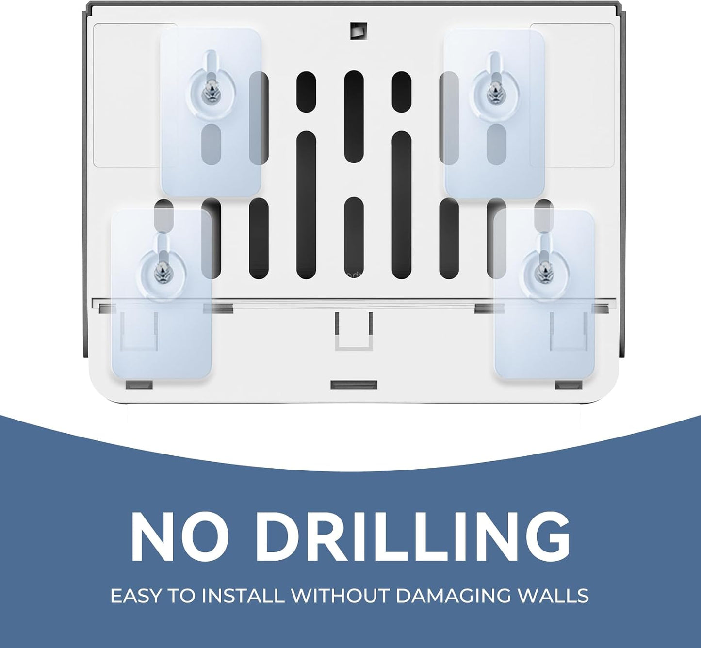 Commercial Paper Towel Dispenser Wall Mount Adhesive Multifold Trifold cFold Folded Paper Hand Towel Dispenser for Bathroom 10.7" L x 3.7" W x 8" H