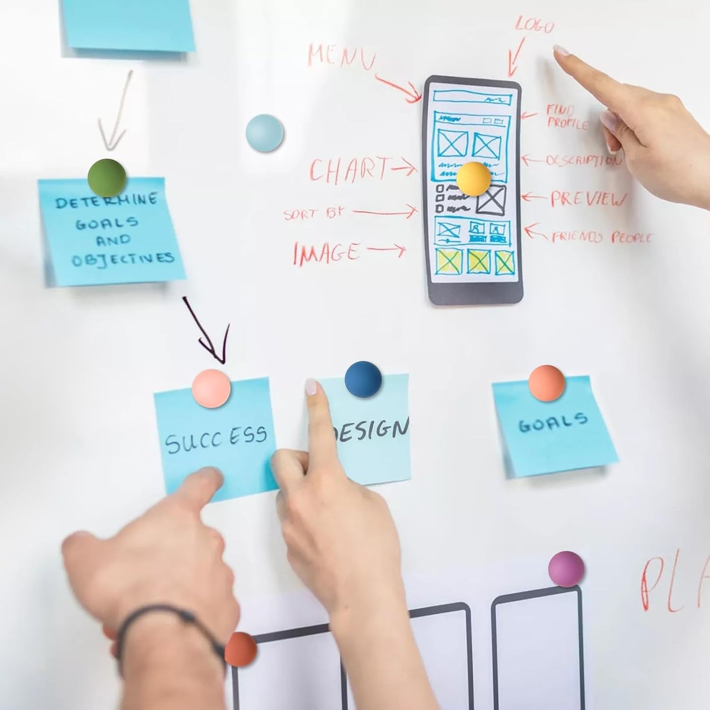 Qualsen 16pcs Cute Colorful Fridge Magnets – Strong Matte Macaron Refrigerator Magnets for Locker, Whiteboard, Classroom – Decorative Magnetic Stickers for Girls, 16 Colors