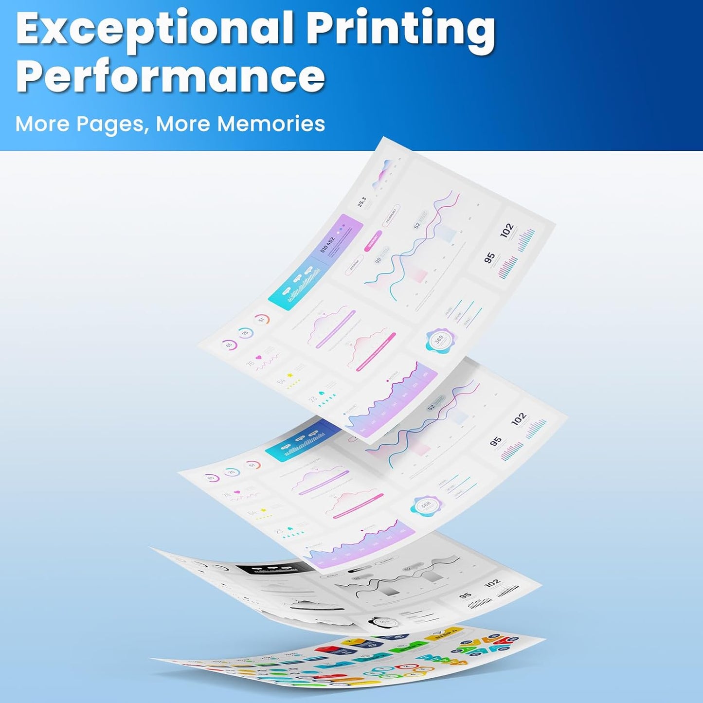 W2110A 206A Black Toner Cartridges for Laser Jet M283fdw M283cdw M255dw Compatible for HP 206A 206X W2110A Compatible with Color Laser Jet Pro MFP M283fdw M283cdw M283fdn Pro M255dw M255nw Printer