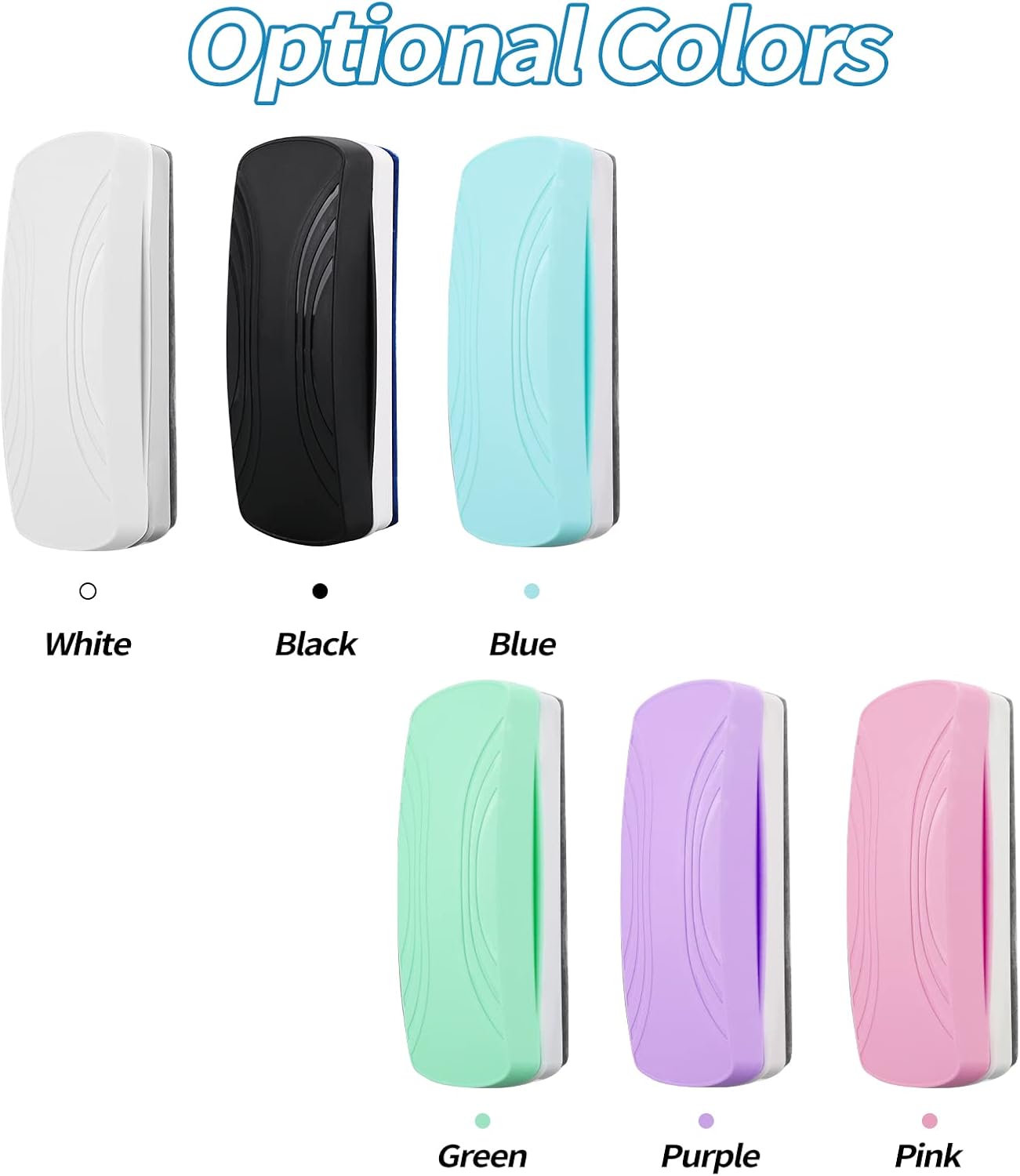 Ddaowanx Whiteboard Eraser, Magnetic Dry Erase Eraser, Glass Board Eraser,School and Office Supplies, Pack of 2 (Pink)