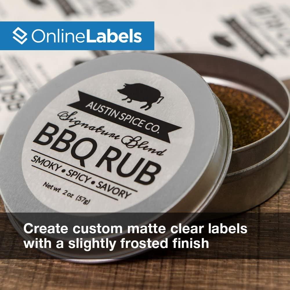 8.5 x 11 Clear Frosted Matte Sticker Paper (Inkjet Printers Only) - 250 Sheets - Full Sheet Labels - OnlineLabels