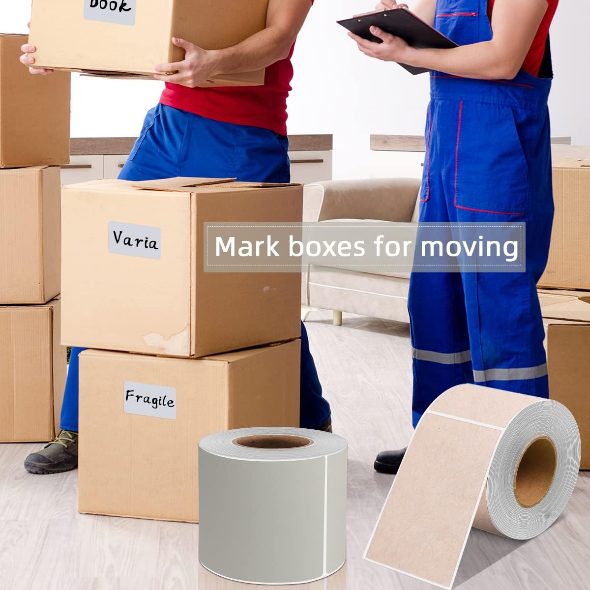 PARLAIM 3 X 5 Inch Rectangle Adhesive Color Coding Stickers,Square Grey Inventory Stickers -250 Per Dispenser Box(Grey)