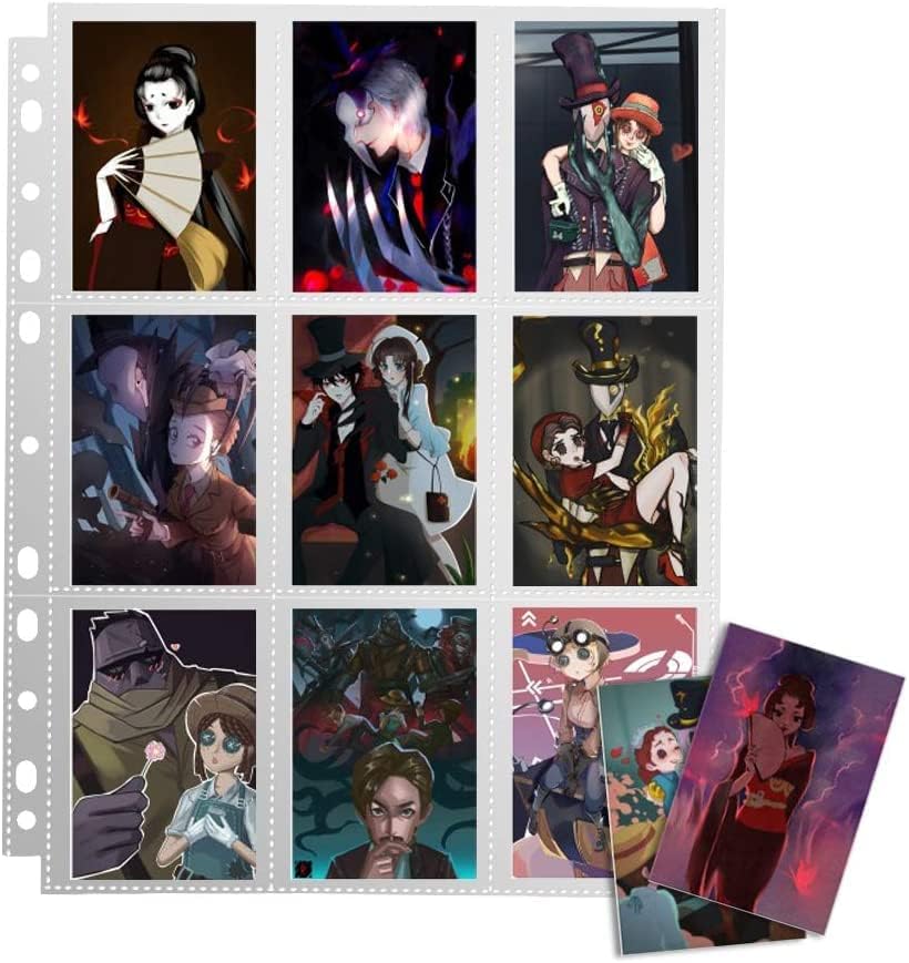 2700 Pockets Trading Card Sleeve Pages,150 Pack Double Side 9-Pocket Trading Card Binder Sleeves Page Protectors Sheet for Standard Size Sport Cards, Baseball Cards, Game Cards for 11 Ring Binder