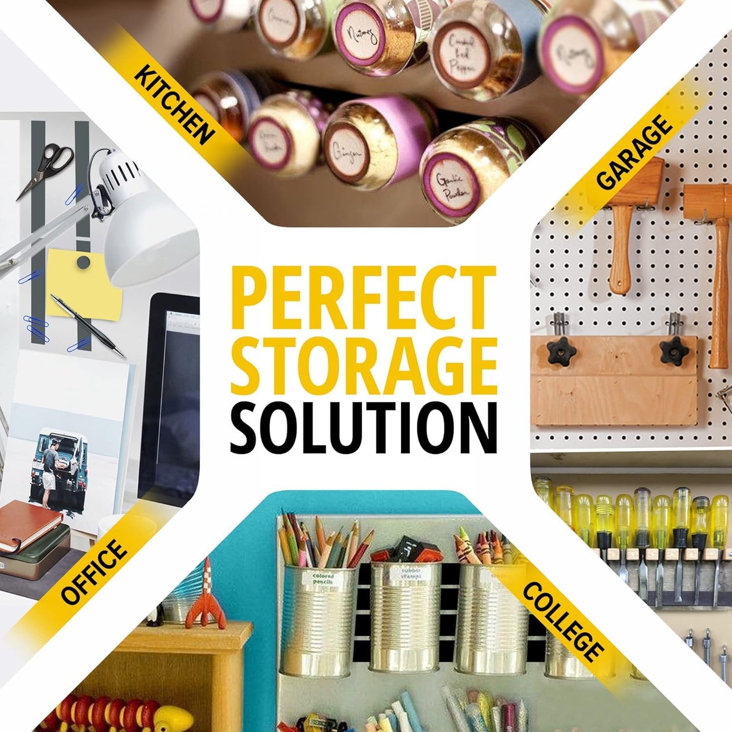 X-bet MAGNET Strong Magnets with Adhesive Backing - Square Heavy Duty Sticky Magnets for Crafts, Refrigerator, 1 inch 48pcs