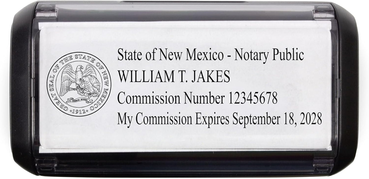 New Mexico Rectangular Notary Stamp | Official State Notary Stamp | Official Seals | Meets State Specifications (New Mexico, Rectangular Stamp)