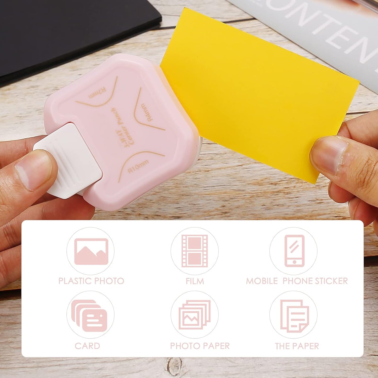 MyArTool 3 Way Corner Rounder Punch, 4mm, 7mm, 10mm 3 in 1 Corner Cutter for Card Making, Laminate, Cardstock, Scrapbooking and Paper Crafts, Business Cards