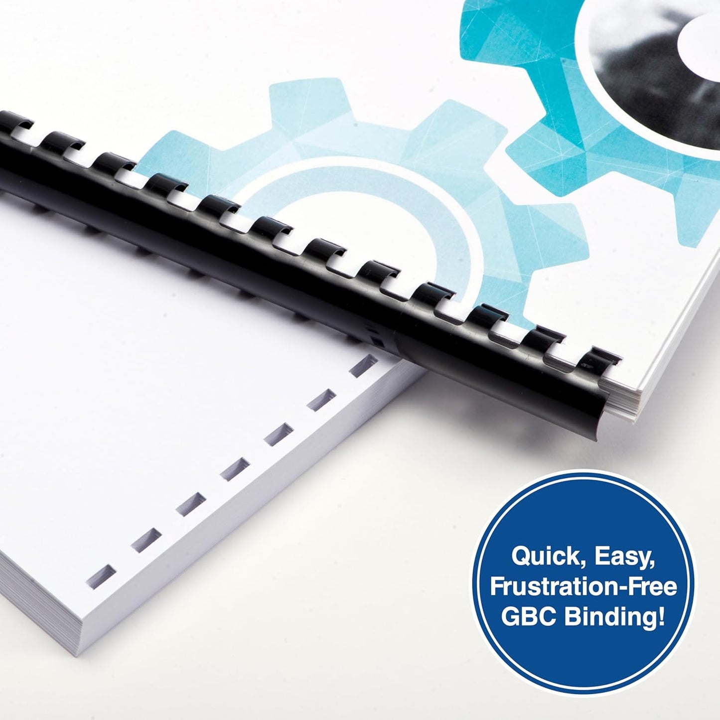 PrintWorks Professional GBC 19 Hole Comb Binding Pre-Punched Paper - Book Binding Printer Paper - Made in the USA - 500 Sheets - 8.5" x 11" - 24 lb - 92 Bright White (04329)