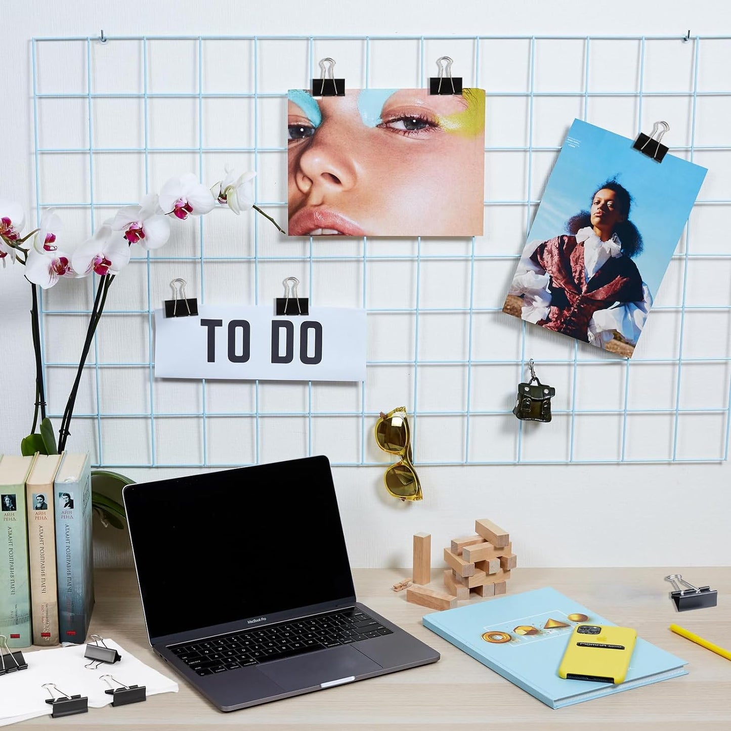 Ufmarine Large Binder Clips, 1.6 Inch Length, (24 Pcs) Big Binder Clips Paper Clamps for Office