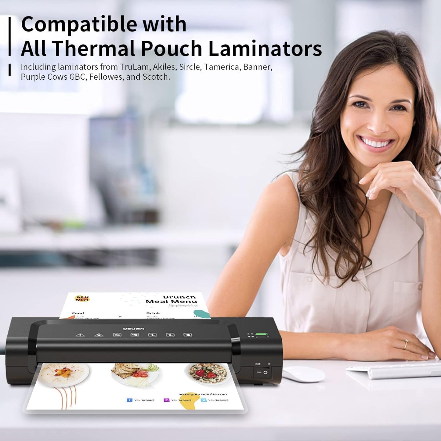 3 mil Thermal Laminating Sheets 100 Packs, 9โ x 11.5โ Clear Laminating Pouches Holds 8.5 x 11 Inch Sheet, Letter Size Lamination Paper for Laminator - Rounded Corner