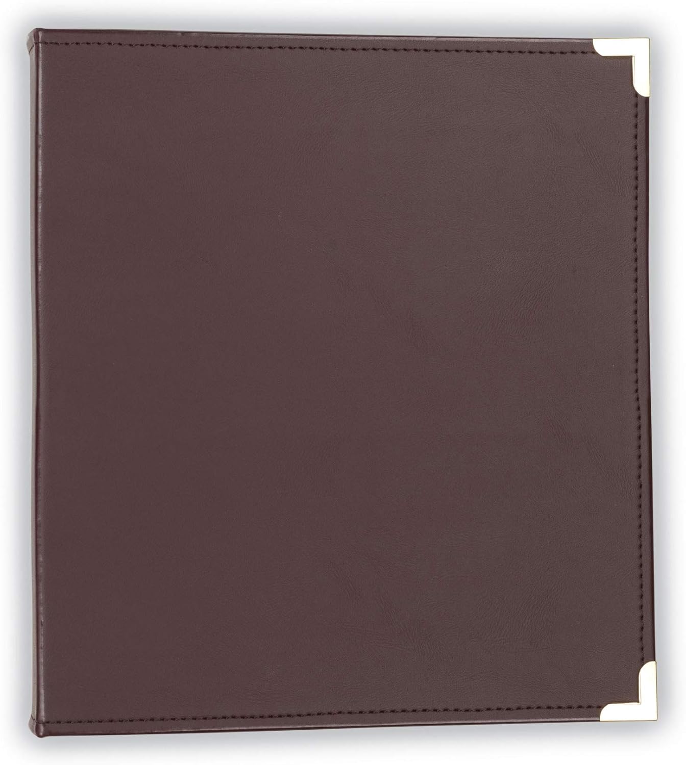 Samsill Classic Collection Leather 3 Ring Binder, Executive Presentation Portfolio, 1.5 Inch (Holds 325 Sheets), Brass Round Ring, Burgundy