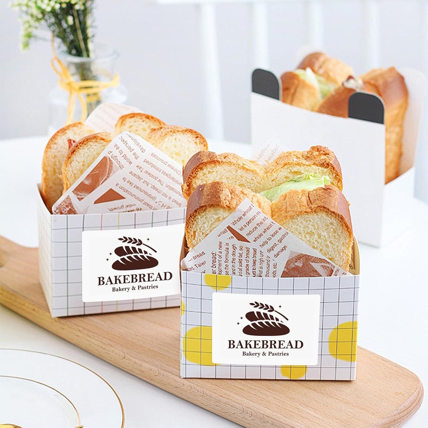 Name Tag Stickers 2 1/3" x 3 3/8", White Blank Mailing Labels, Inkjet and Laser Printer Guaranteed, 8 Labels Per Sheet, 100 Sheets - 800 Labels(HB-R108)