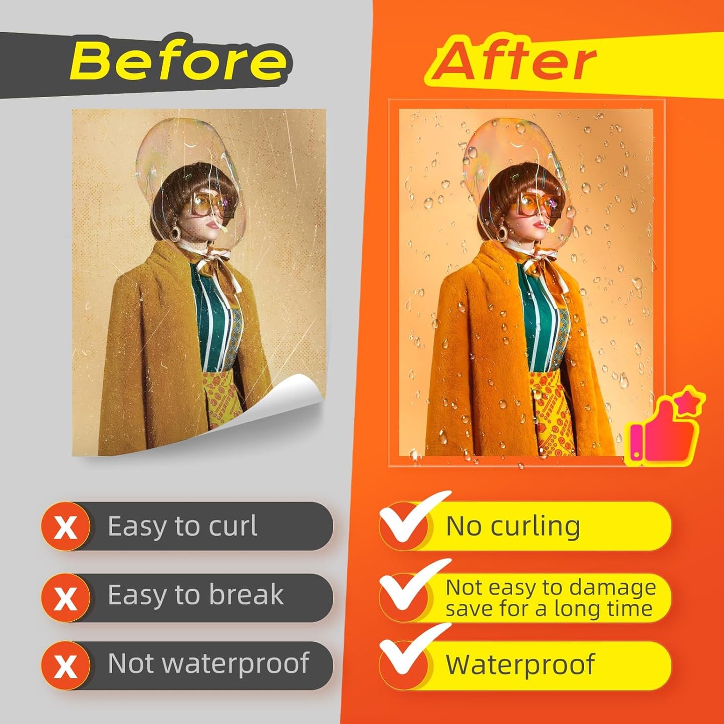 Self Adhesive Laminating Sheets,4Mil 8.5x11inches,Bulk Package 100Sheets Self Sealing Laminating Sheets, Self Adhesive Contact Paper,Clear Laminate Sheets for Stickers,No Machine Needed