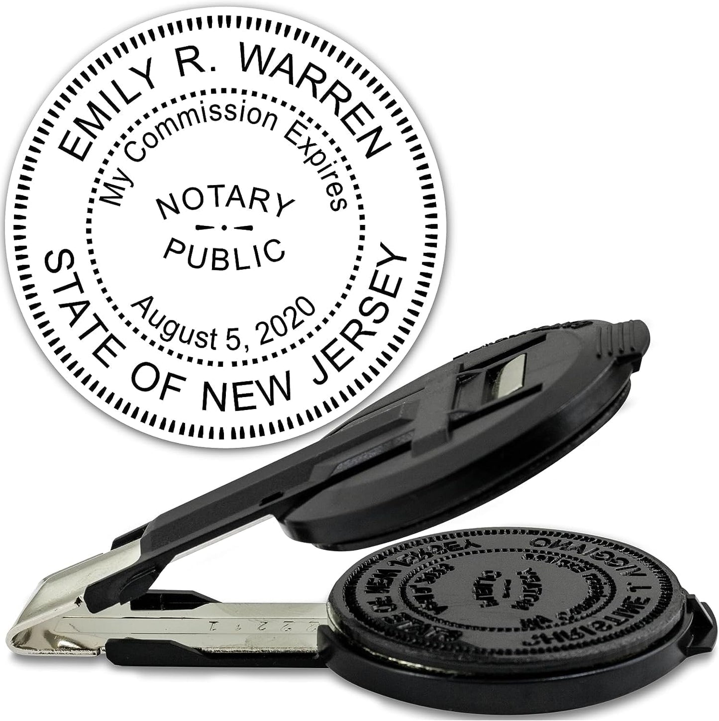 MaxMark Insert Only for Notary Seal Round Embosser for New Jersey State