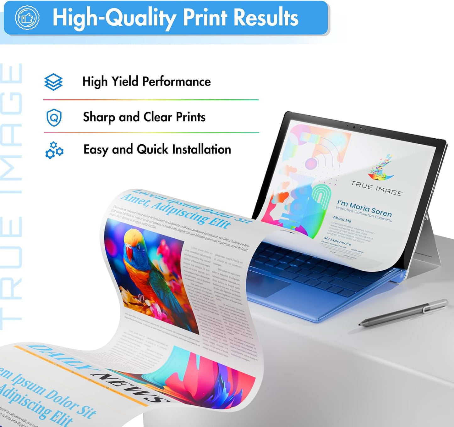 414X Toner Cartridges 4 Pack High Yield: MFP M479fdw - 414A with Chip Compatible Replacement for HP 414X 414A 2020X for HP Color Laserjet Pro MFP M479fdw M479fdn M454dw M454dn Printer Ink (K/C/M/Y)