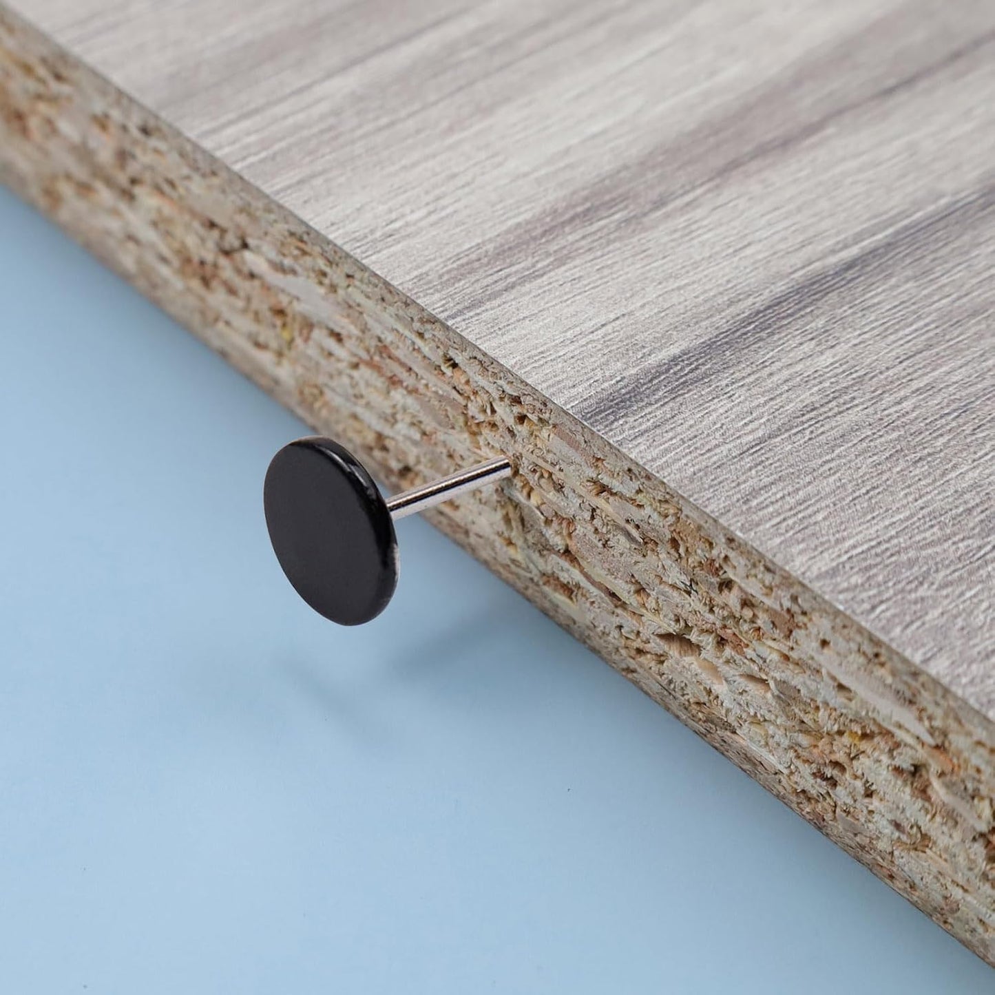 100Pcs Flat Head Upholstery Tacks Home Furniture Decor Tack Upholstery Nails Flat Push Pins Flats Thumb Tacks Black (11mmx17mm)