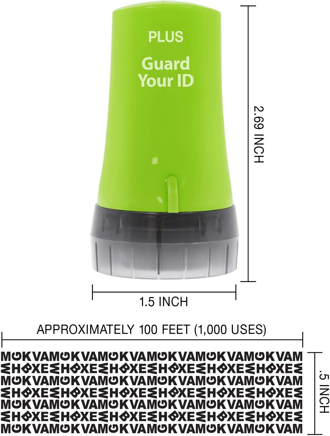 Guard Your ID Advanced Roller Identity Theft Prevention Security Stamp Green (38311)