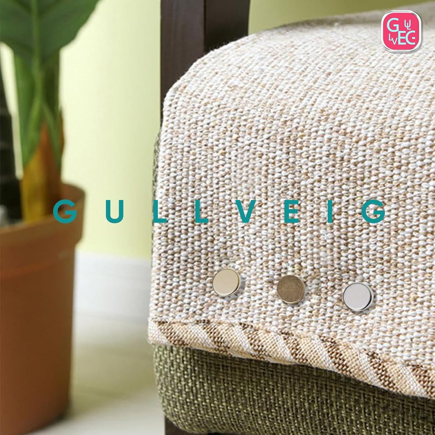 Gullveig Silver Push Pins and Thumb Tacks: Heavy Duty Flat Upholstery, Long Carpet Tacks, and Decorative Nails for Wood and Fabric, 50 Count