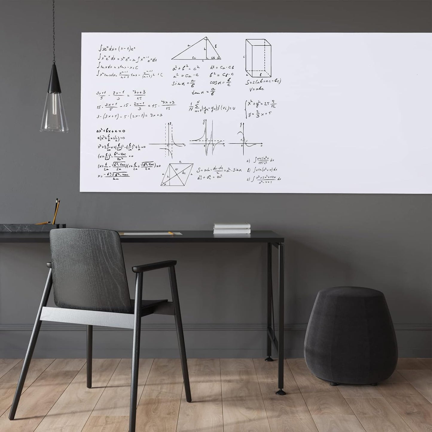 HAMIGAR Whiteboard Sticker for Wall 18" x 79" Dry Erase Board Wallpaper Peel and Stick, White Board Stick on Wall, Contact Paper Adhesive Poster Board Whiteboard with 1 Marker