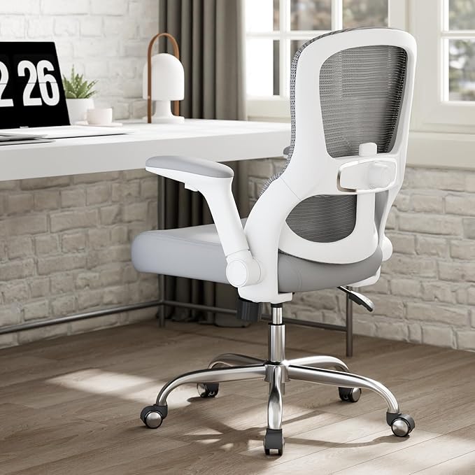 Ergonomic Office Chair: 400LBS Office Computer Desk Chair with High Back Mesh and Adjustable Lumbar Support Rolling Work Swivel Task Chairs with Wheel 3D Armrests, Ergo Gaming Chair (Grey)