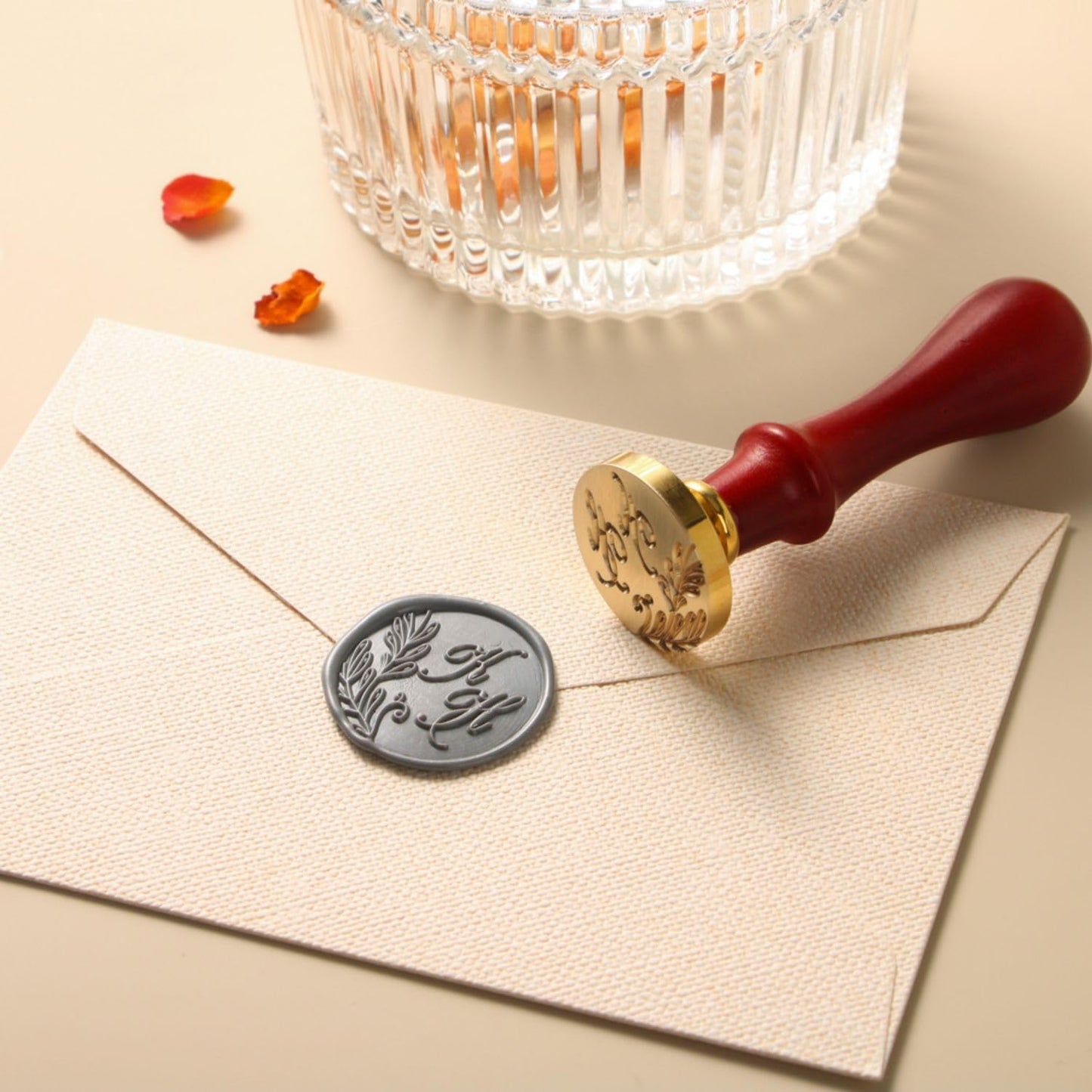 Custom Wax Seal Stamp - Personalized Wax Seal Stamp Create Your Own Seals for Crafting, Envelopes, Gift Wrap, Wedding Invitations - Custom Stamp Design with Handle