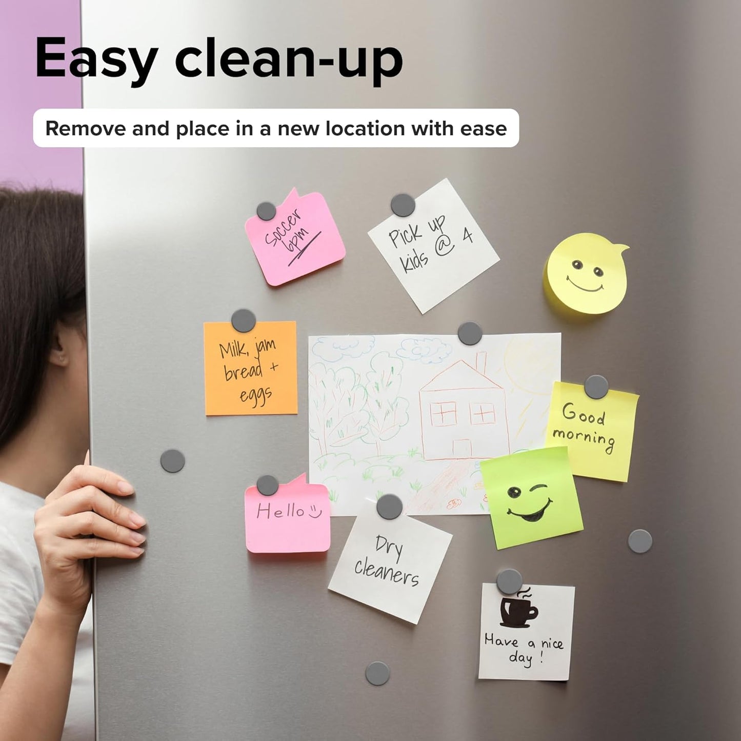 Heavy Duty Magnets for Crafts - Ultra Strong Round Magnets for DIY, Home Space Organization & Decoration - Perfect Size for Whiteboard & Fridge (100 pcs, 0.7x0.2)