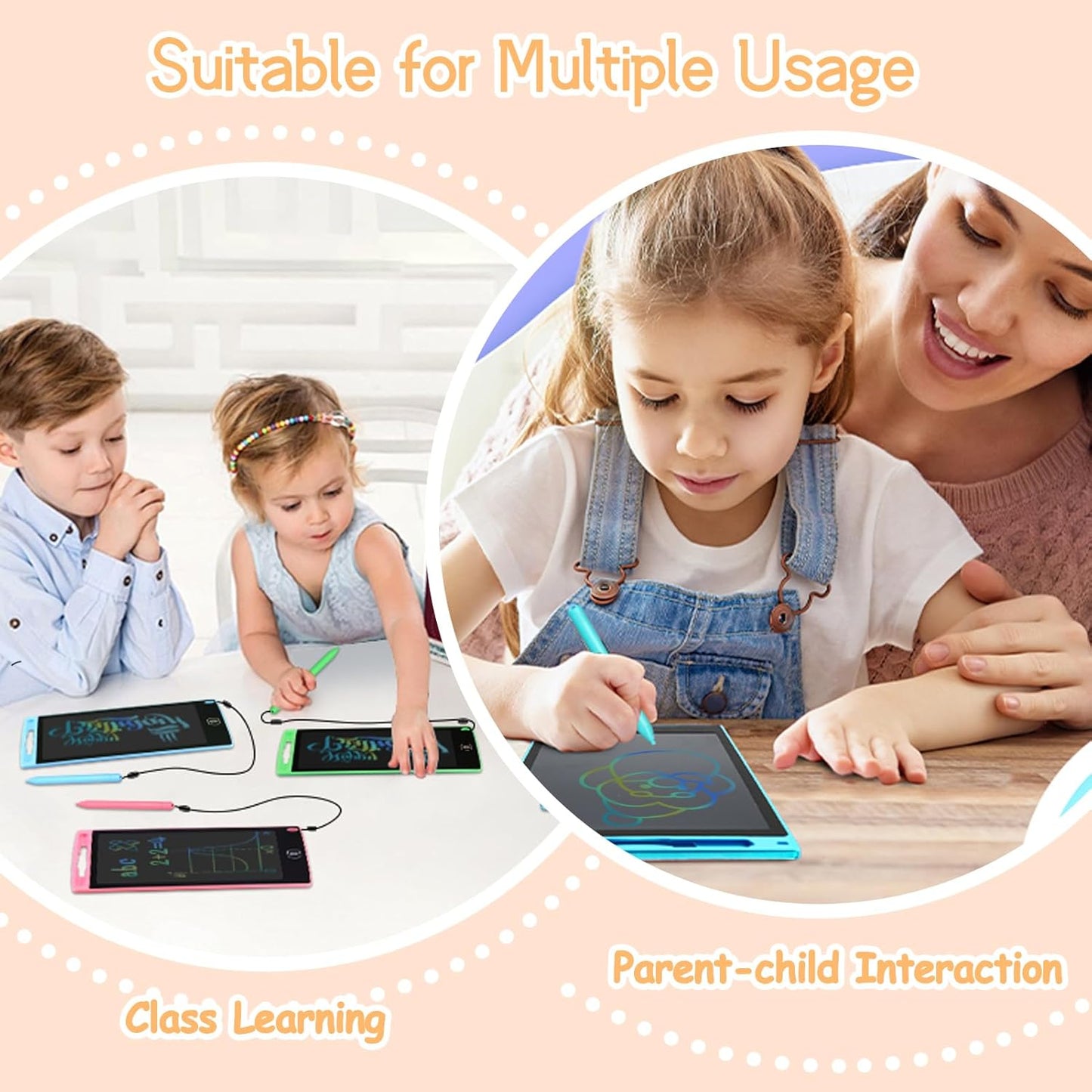 32 Pack LCD Writing Tablet for Kids Drawing Tablet 8.5" Upgraded Drawing Pad Toddler Doodle Board for Kids Learning Drawing Board Writing Tablet Bulk for Party Class