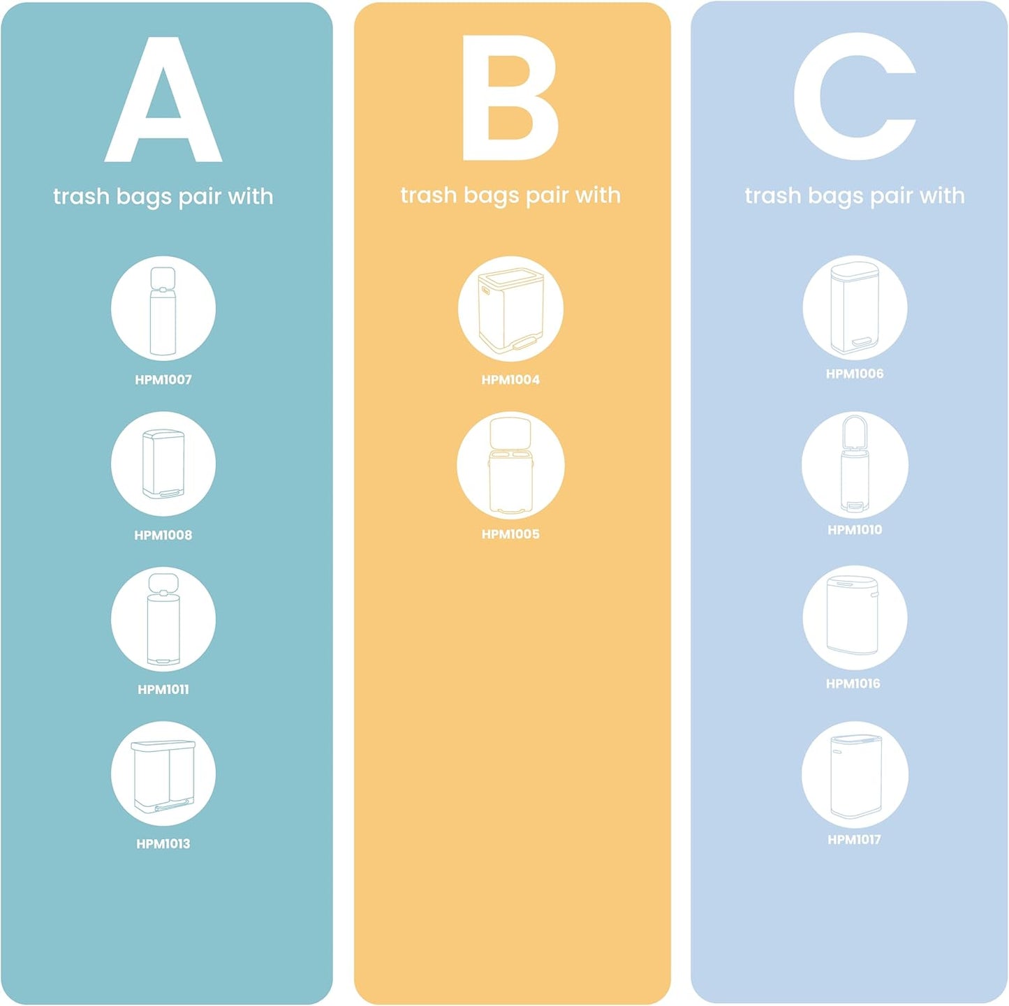 happimess HPM1005J Marco Rectangular 10.6-Gallon Double Bucket Trash Can with Soft-Close Lid, Denim Blue,with Soft-Close Lid, Modern, Minimalistic for Home, Kitchen, Office, Bedroom, Bathroom