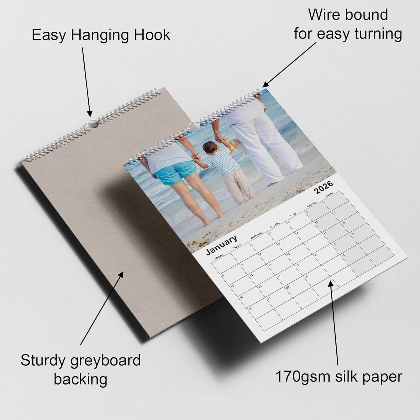 Custom Calendar 2026 for Home & Office - Print Your 13 Memories,Make Your Own Personalized Calendar Customized Christmas Gift &use your photo (Wall Calendar1, 8.3 x 6.7 Inch)