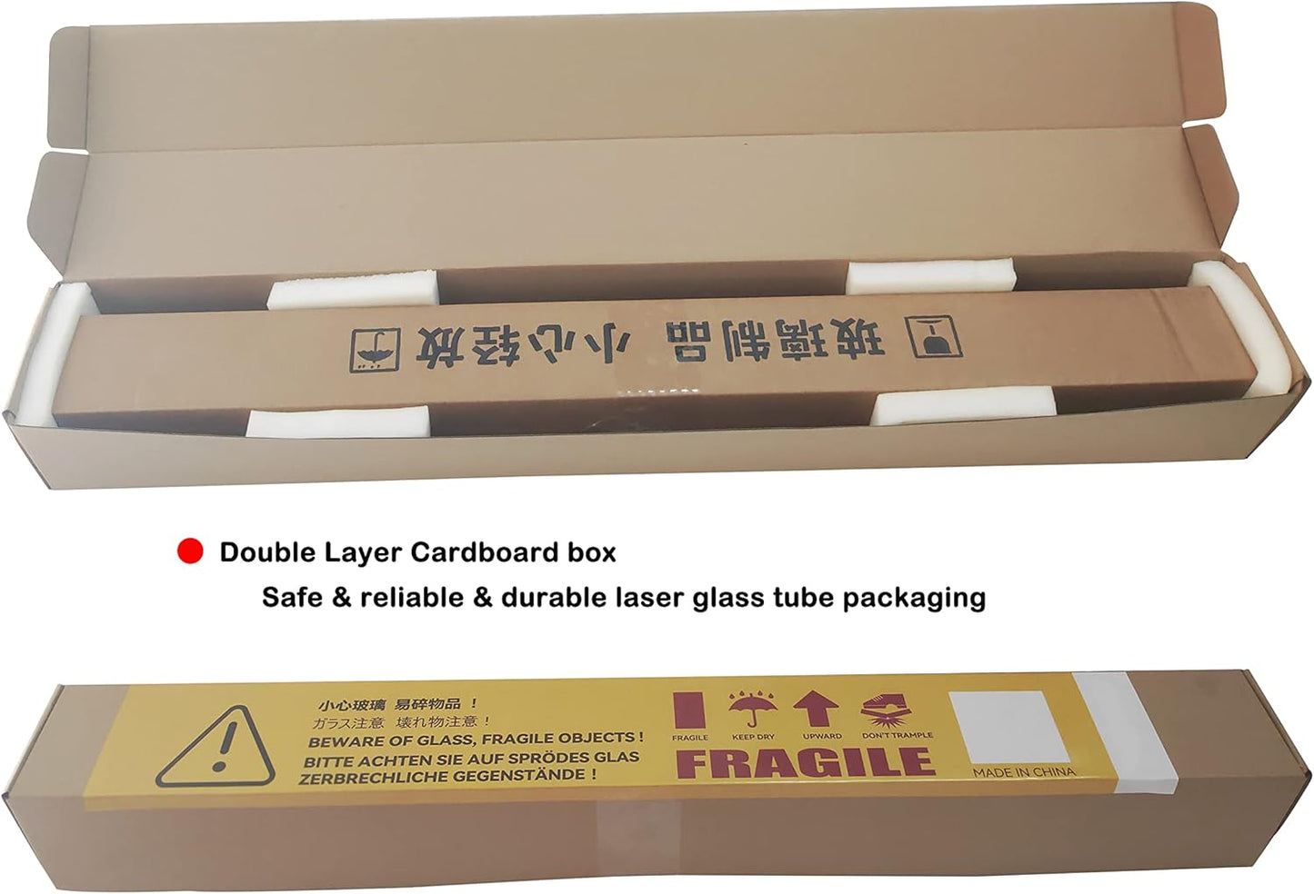 LD-Teemm CO2 Laser Tube, 150W CO2 Laser Tube with Coating 150 watt Length 1650mm Dia. 80mm, Wire Pre-Connected for CO2 Laser Cutter Laser Engraving Cutting Machine