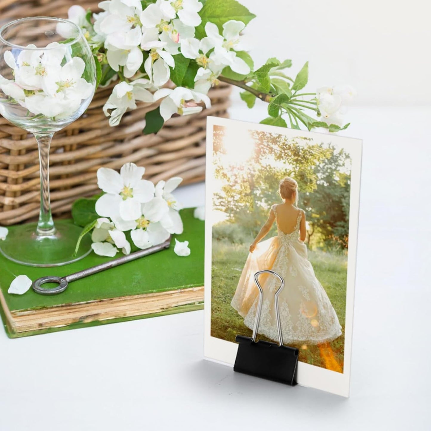 300 Pack Medium Binder Clip, 1-1/4 Inch Metal Black Fold Back Clips, Standard Paperwork Clamp Bulk for School Teacher Student, Business Office Home