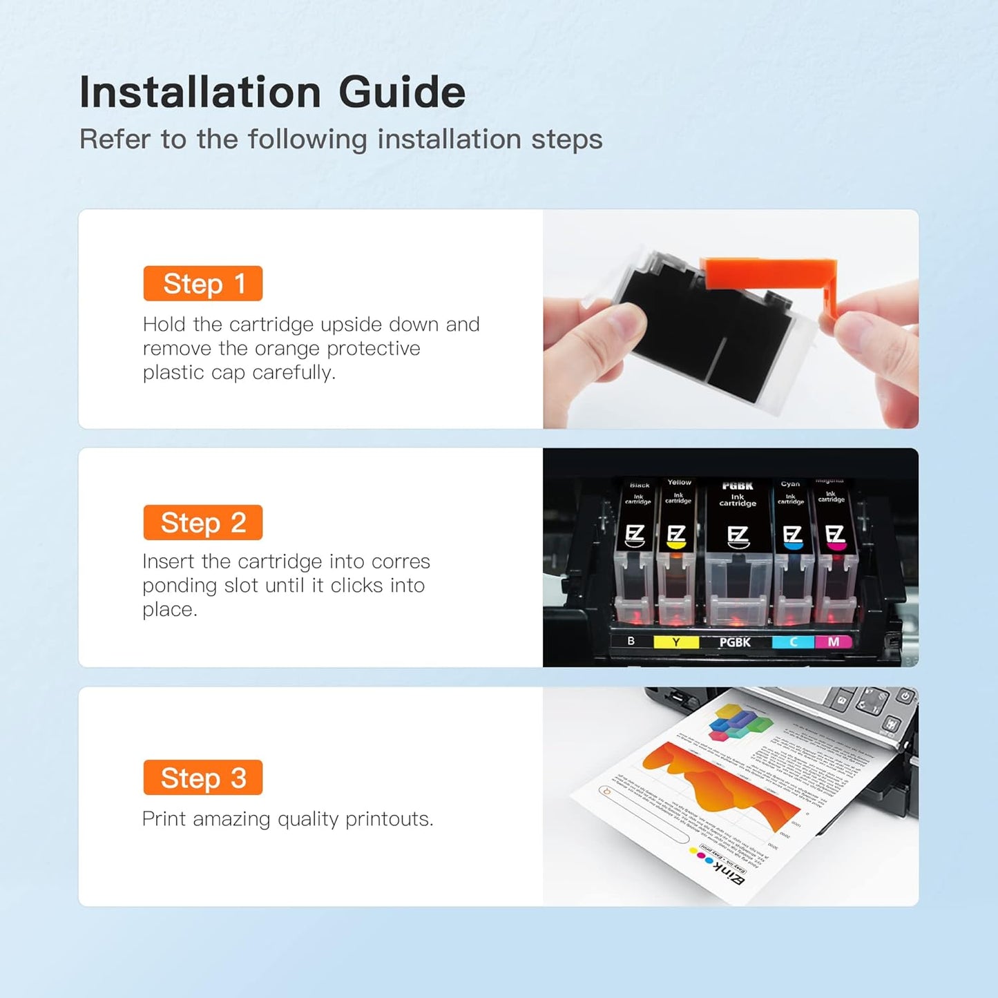 E-Z Ink Compatible Ink Cartridges Replacement for Canon 250 251 XL PGI-250XL CLI-251XL to use with Pixma MX922 MX920 MG5520 MG7520 IX6820 IP8720 MG6620 MG6320 MG7120 (20 Pack)