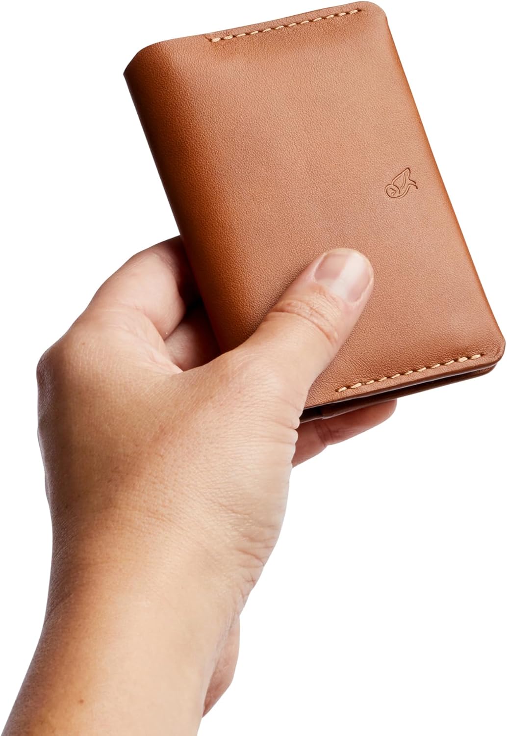 Bellroy Under Cover (slimline leather card wallet/holder with card storage, quick access slot, plus space for folded bills) - Caramel