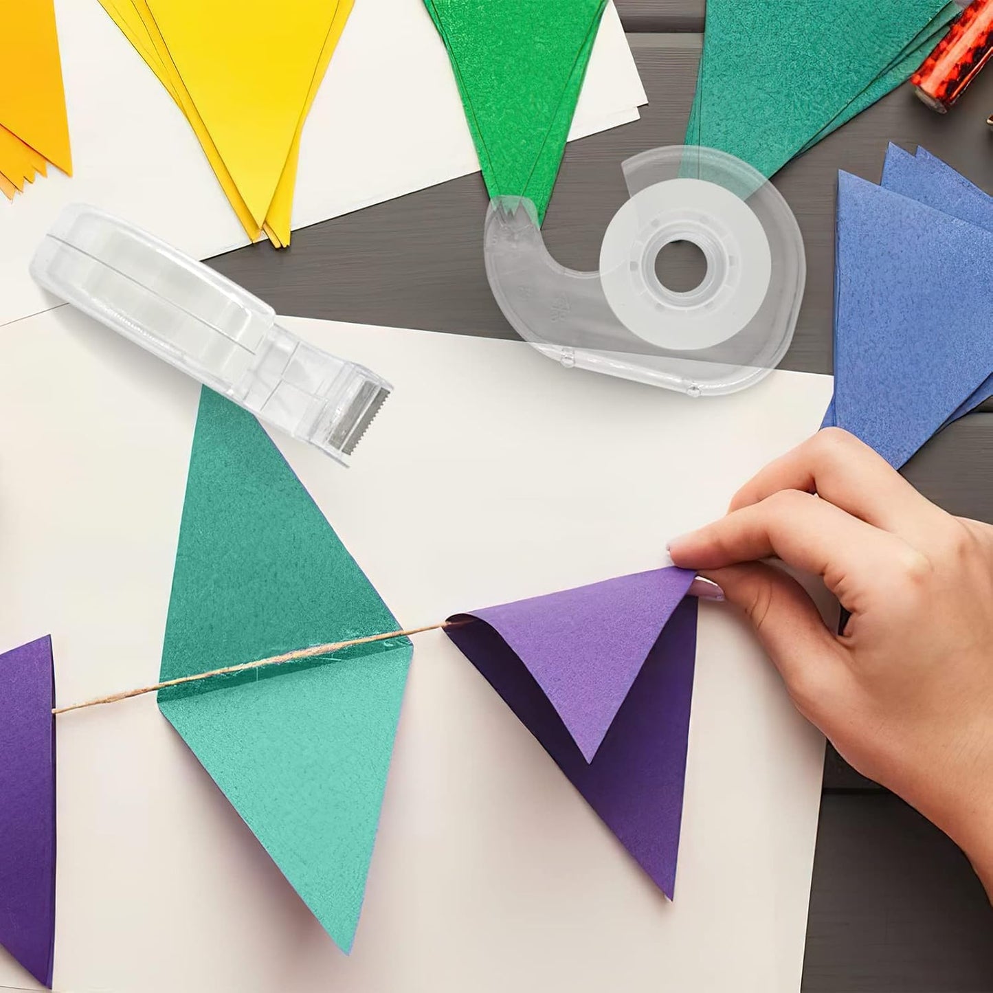 24 Pcs Transparent Tape with Dispenser, 0.7 in x 1000 in Clear Tapes and Refillable Dispensers, Office Tape Rolls with Dispenser Bulk for Craft Jobs, Gift Wrapping, Repairing, Home and School