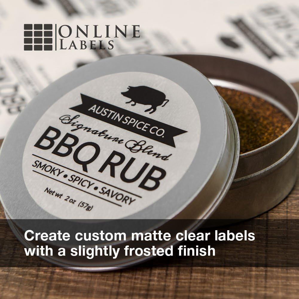 8.5 x 11 Clear Frosted Matte Sticker Paper (Inkjet Printers Only) - 25 Sheets - Full Sheet Labels - OnlineLabels