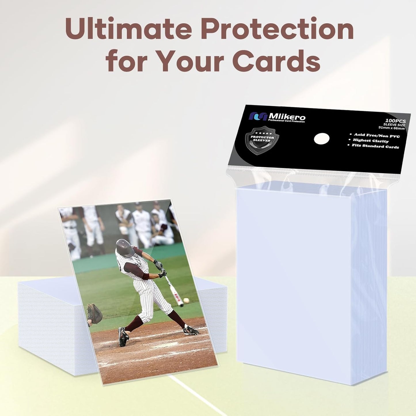 3000 Counts Card Sleeves, Clear Penny Sleeves for Trading Cards, Baseball Card Sleeves, Soft Trading Cards Sleeve Fit for MTG, TCG, Baseball Cards, Football Cards, Game Cards