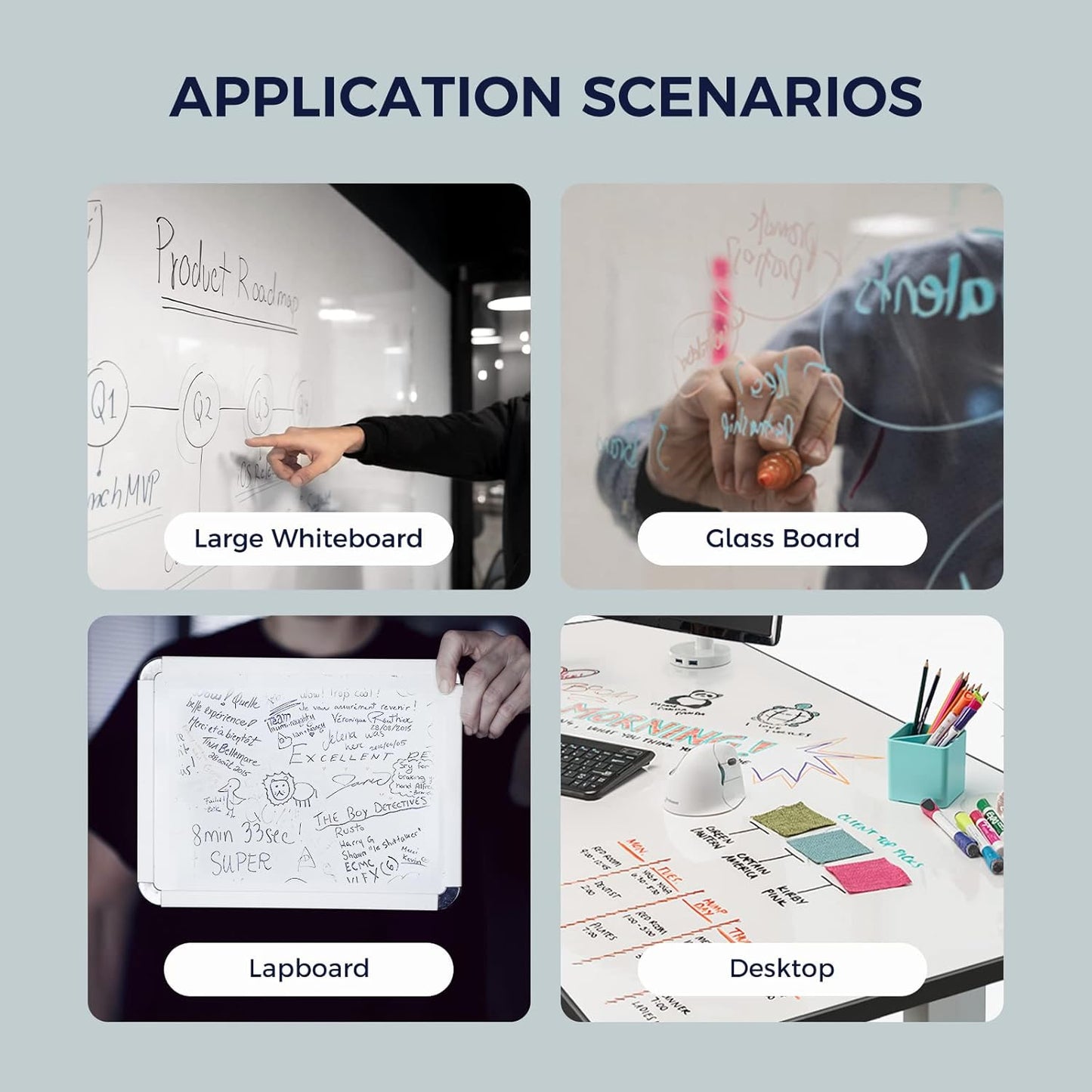 loukin Dry Erase Wipes, Whiteboard Cleaning Wipes, Non-Toxic Cleaning Wipes for Whiteboard, 6 Pack, 50 Wipes Per Pack