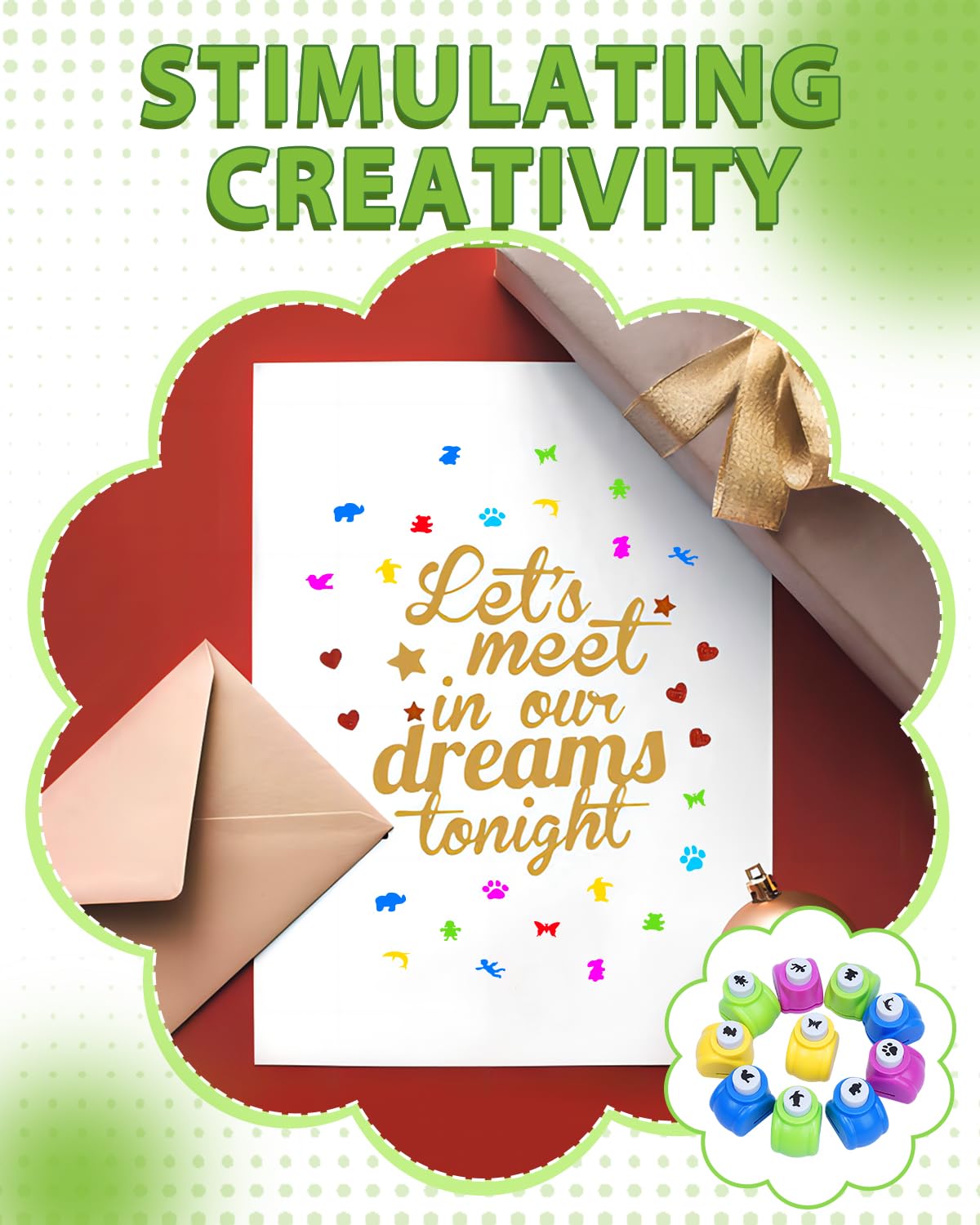 UCEC Paper Punch Shapes for Crafting, 10PCS Animal Shaped Hole Punch Set, Shape Cutters Craft Punches for Paper Crafts, Mini Hole Puncher Kids Adults Nail Art Tag Cards Stamp Scrapbooking Fun