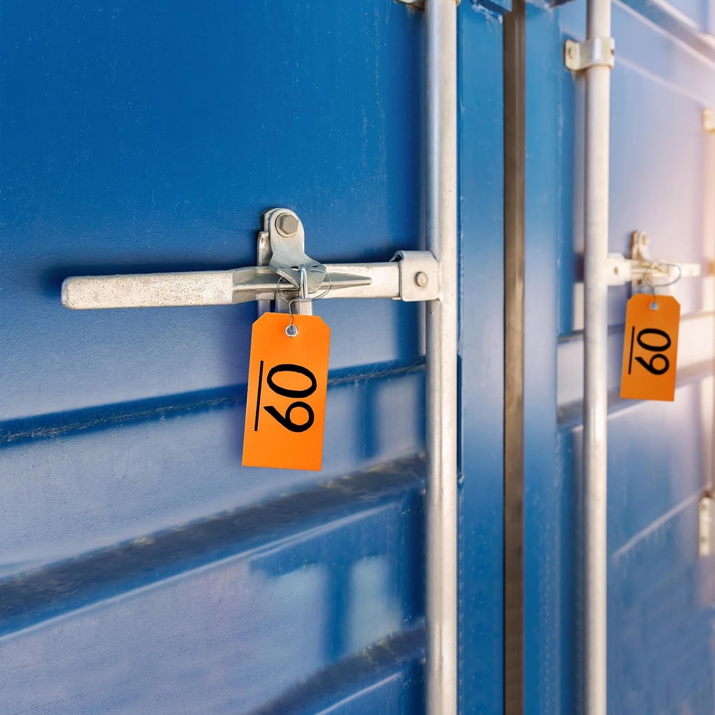 1000 Pieces Plastic Shipping Tags with Wire Labeling Tags Waterproof Hang Tags with Reinforcement Hole Writable Luggage tag Loops for Equipment Inventory Parts Garage (Orange, 4 3/4" x 2 3/8")